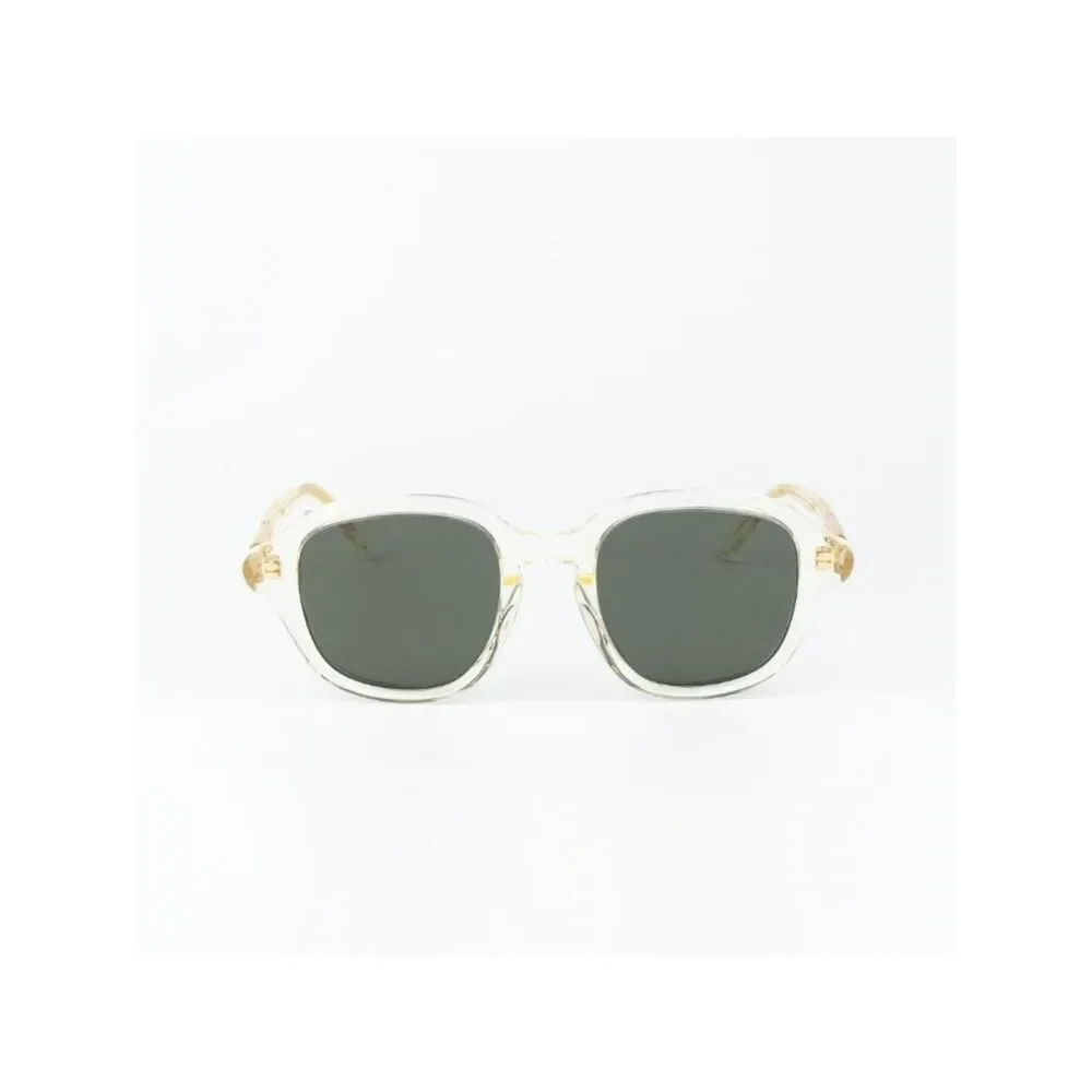 Loewe SLIM Men Sunglasses Beige Transparent Yellow Green Square LW40163I 57N